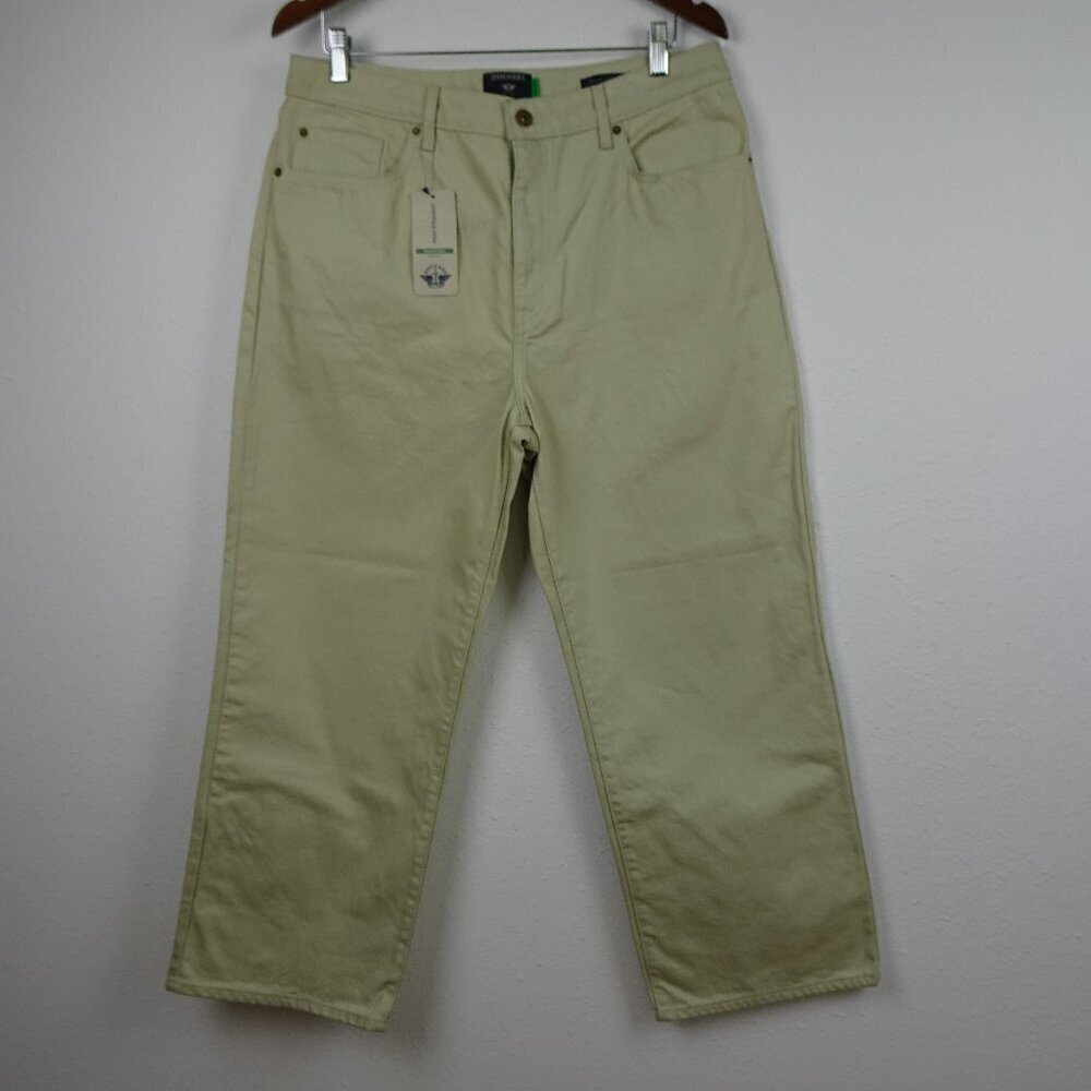 Dockers Straight Leg Jeans Women's Size 32x27 Green Denim High Rise